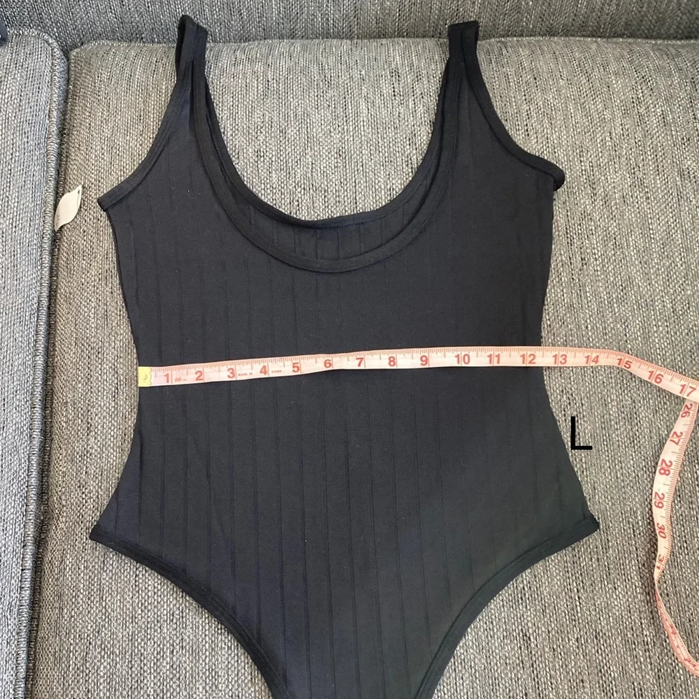 Black bodysuit ribbed small medium large NWT - Picture 15 of 16